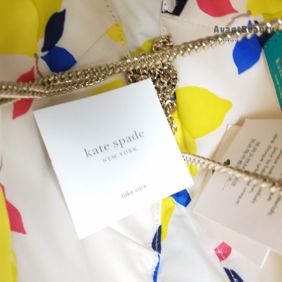 Kate Spade Lemon Zest Wicker Crossbody Yellow New - Picture 12 of 12